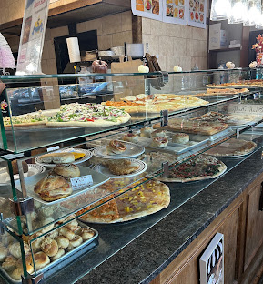 Food display case inside Pizza Star Middletown