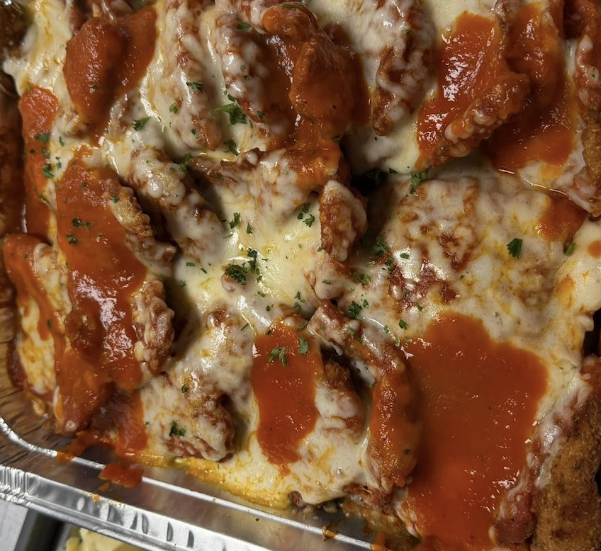 Old fashioned tomato pie at Pizza Star in Middletown, New York