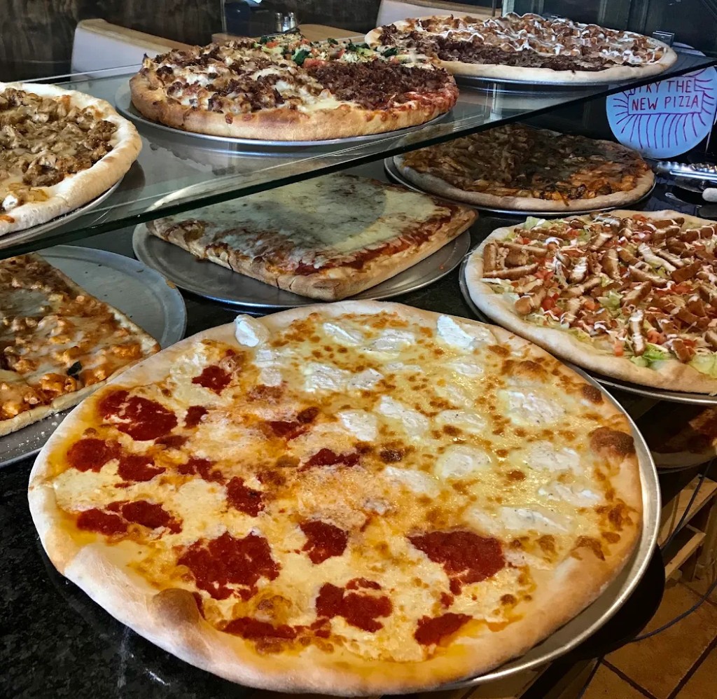 Pizza display case at Pizza Star Middletown