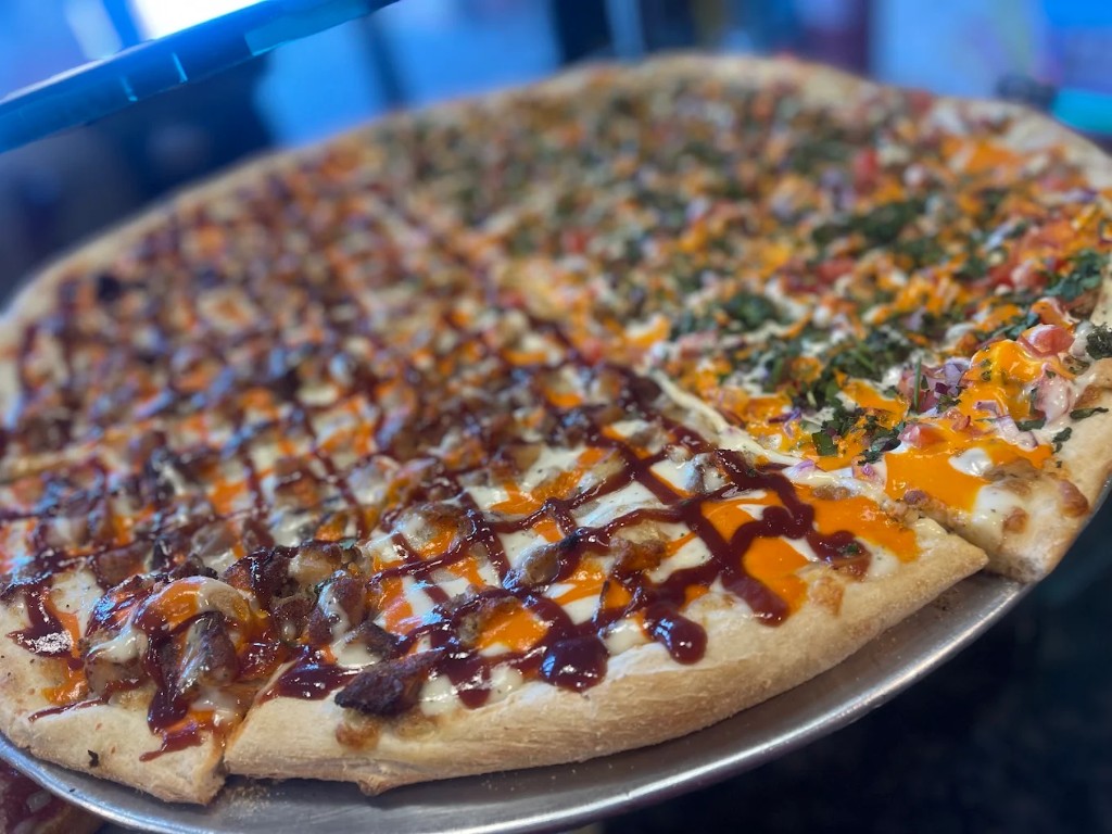 Half-and-half specialty pizza at Pizza Star