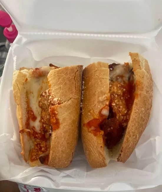 Meatball parmigiana sub from Pizza Star